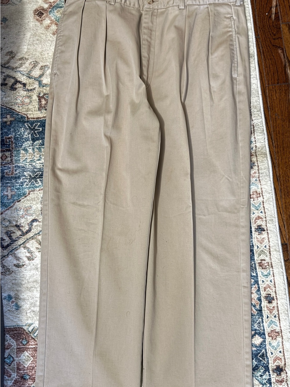 Polo by Ralph Lauren Men’s Pleated Tan Khaki Pants